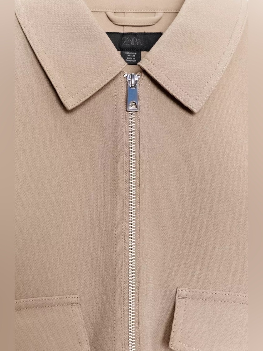 NWT Zara ELASTIC HEM JACKET - Picture 7 of 8